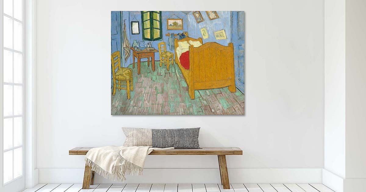 Vincent van Gogh. De slaapkamer, 1888 op canvas, behang, poster en meer